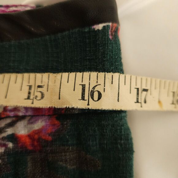 Anthropologie Cartonnier Womens 8 33x26 Green Floral Flower Charlie Ankle Pants - Picture 5 of 7